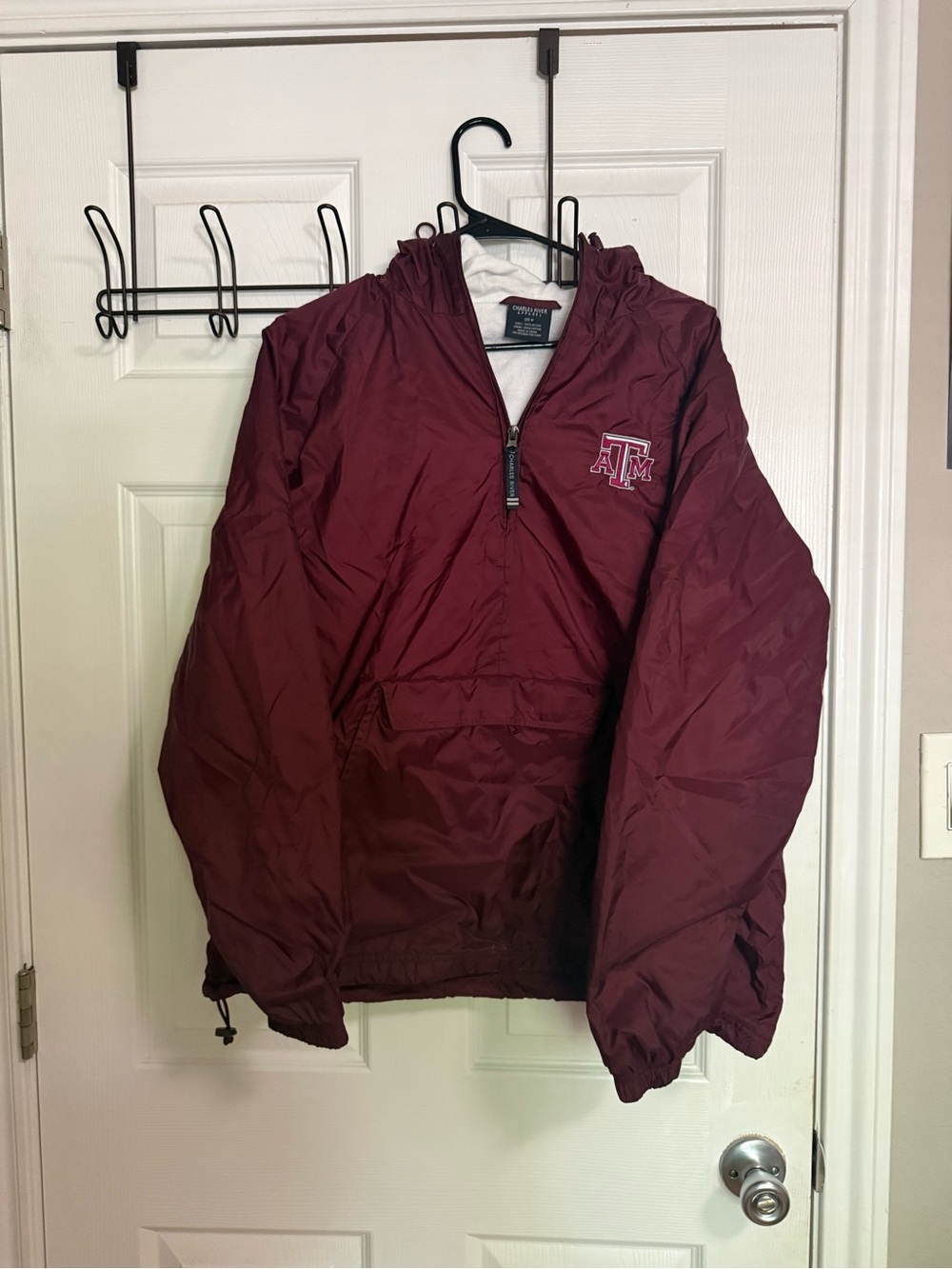 Texas A&M Charles River Apparel Pullover Rain Jacket with Logo